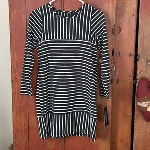 Mabel + Honey Black and White Striped Dress/Top - NWT